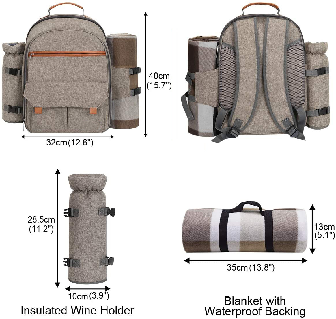 Picnic Backpack With Blanket 2
