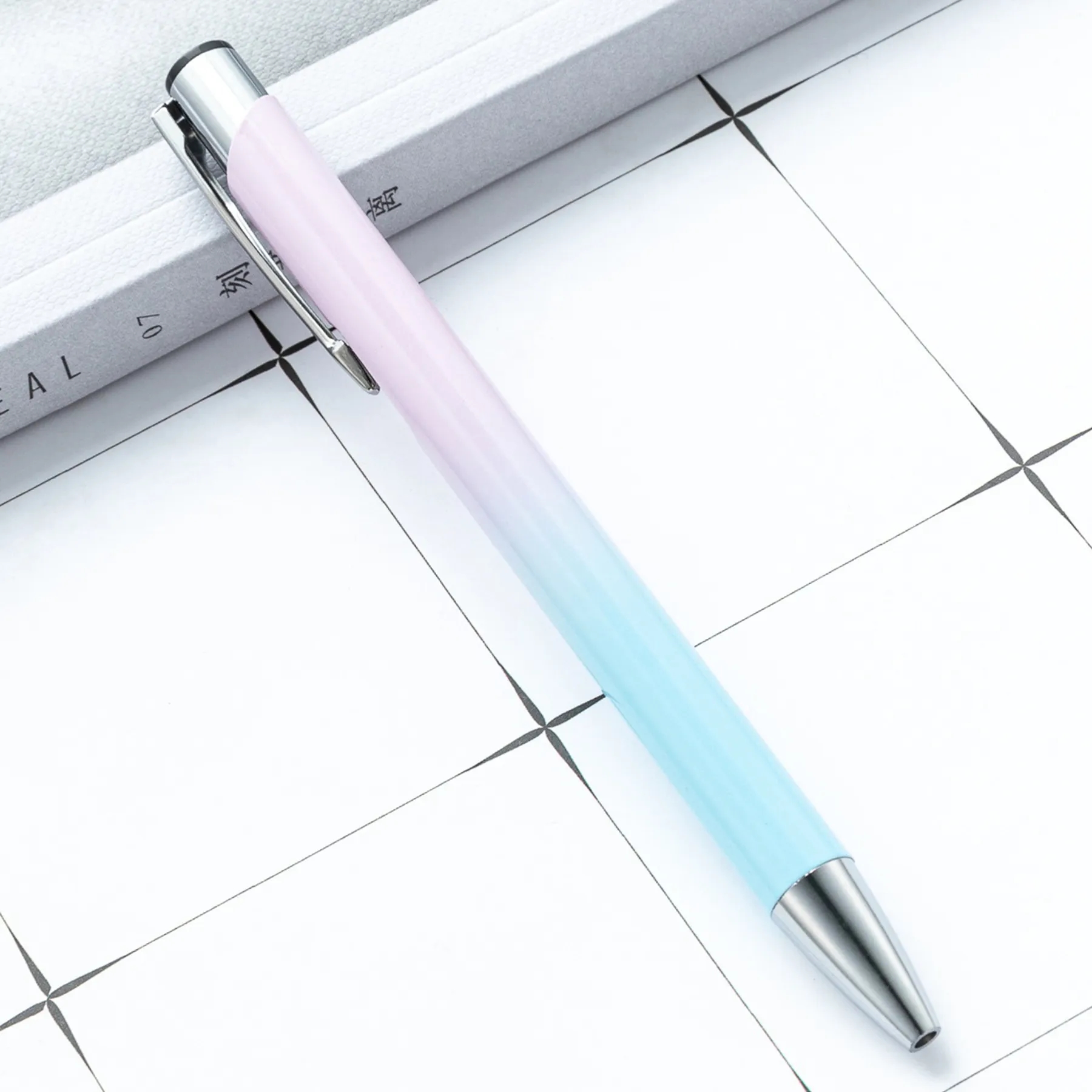 Gradient Color Metal Advertising Click Ballpoint Pen 12