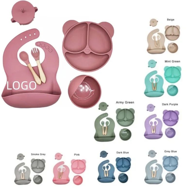 Baby Silicone Tableware 6-piece Set 1