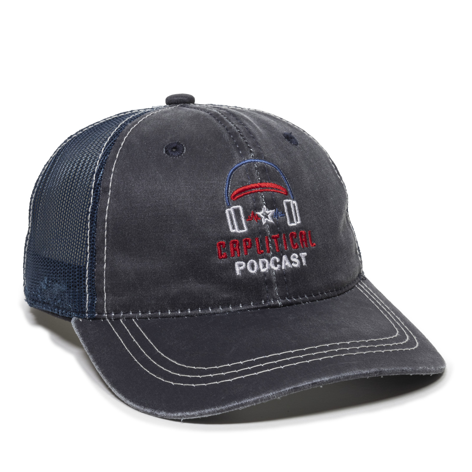 Weathered Cotton Mesh Back Cap