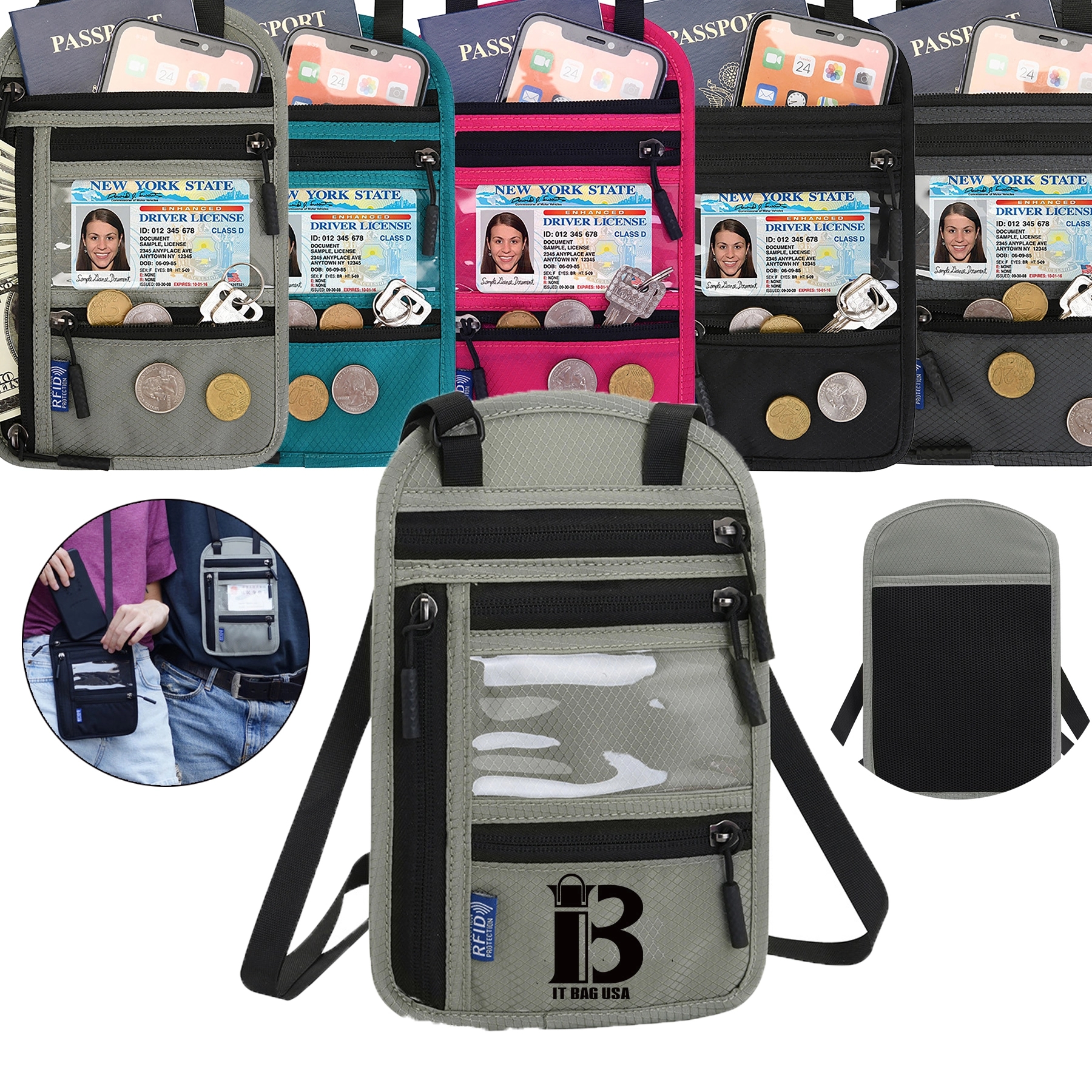 Neck Wallet Rfid Blocking Passport Holder 5