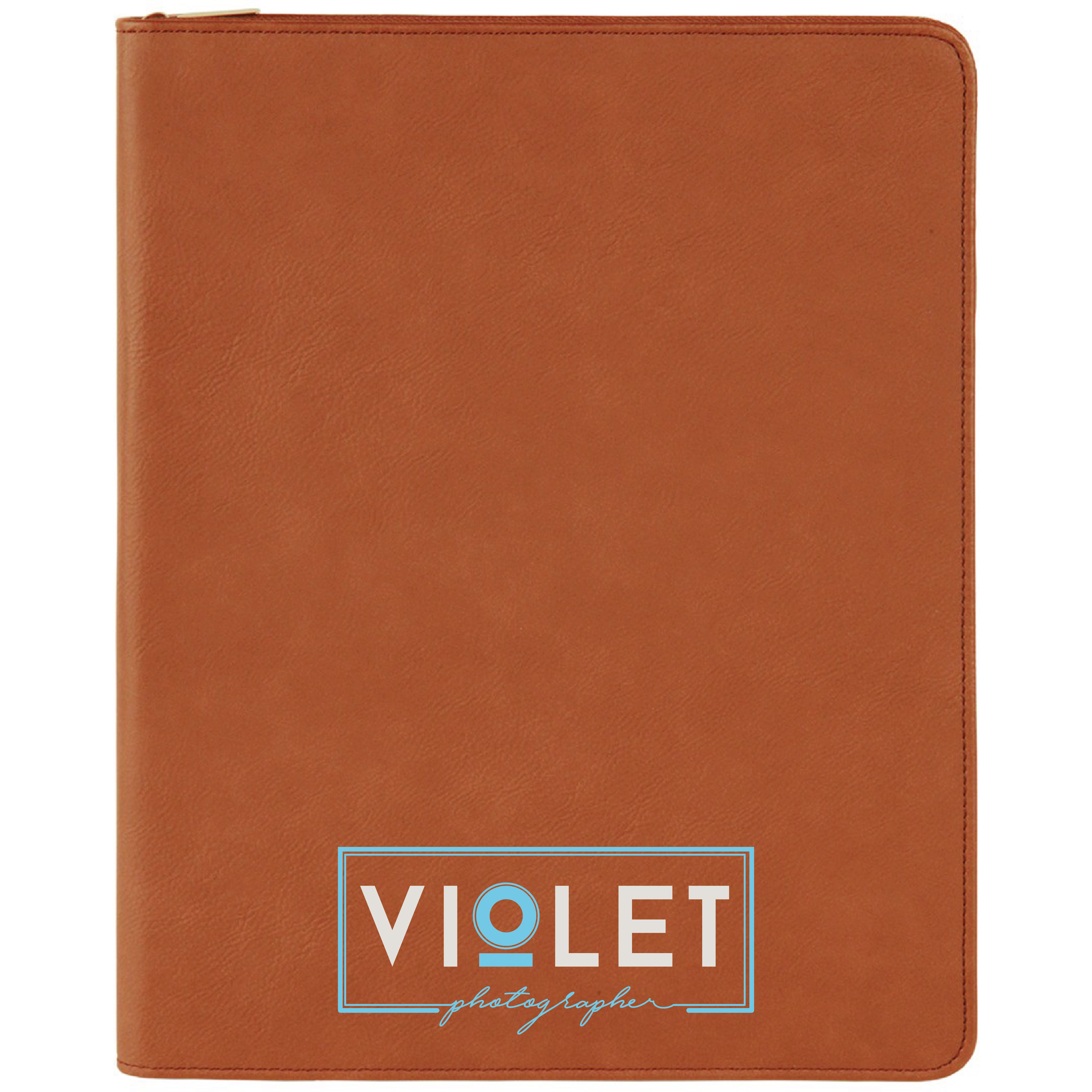 9" x 12" Leatherette Rawhide Portfolio with Zipper 4