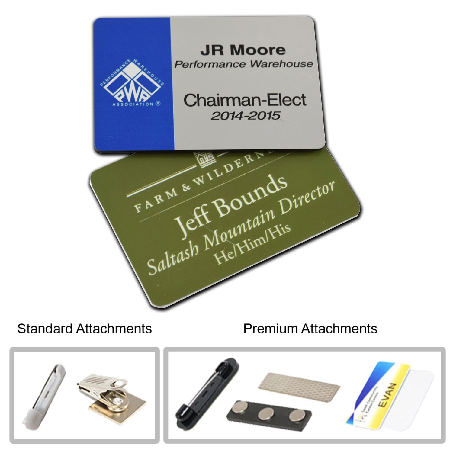 2.125" x 3.375" Plastic Name Badge 2