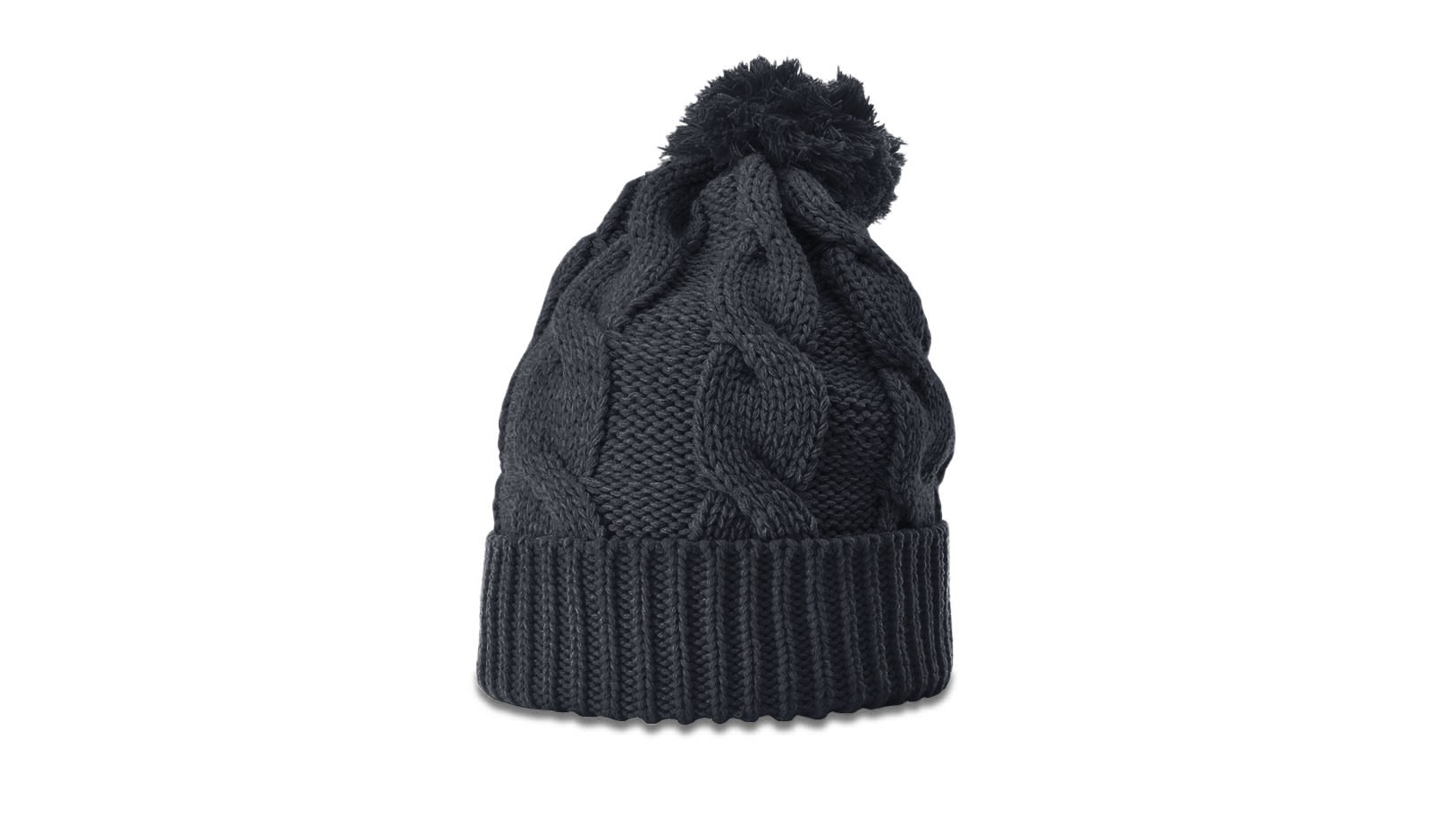  Chunk Twist Knit Beanie with Cuff & Pom 7