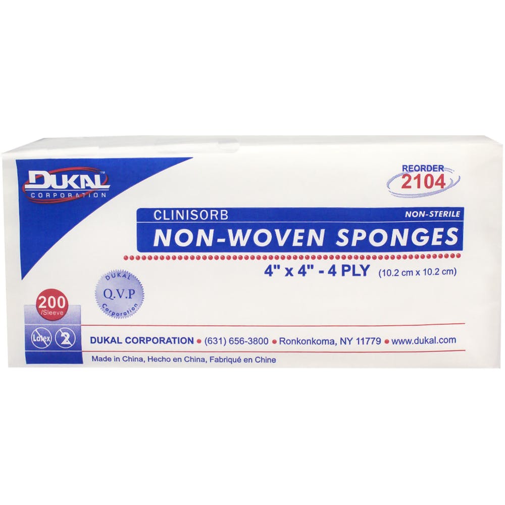Clinisorb Non-Woven Sponge - 4 Ply 200 Count 4" x 4" 2