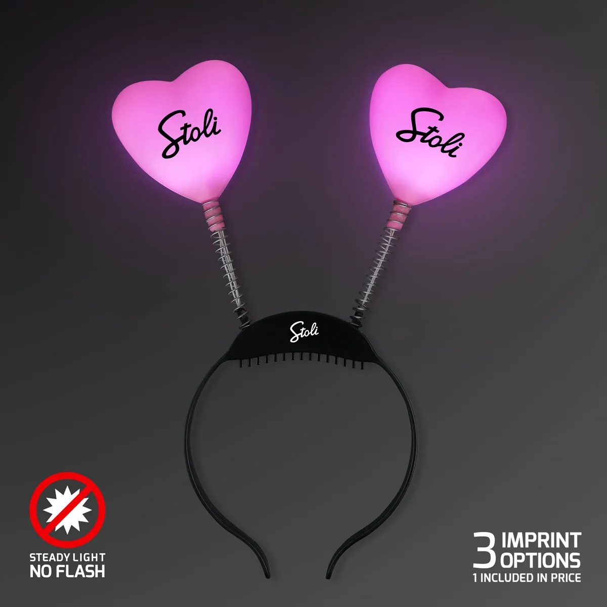 Pink heart light-up head boppers 4