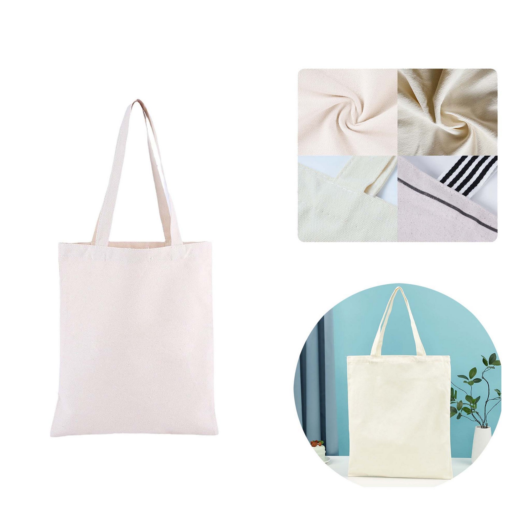 Cotton Canvas Tote Bag, custom tote bag with logo imprint 1