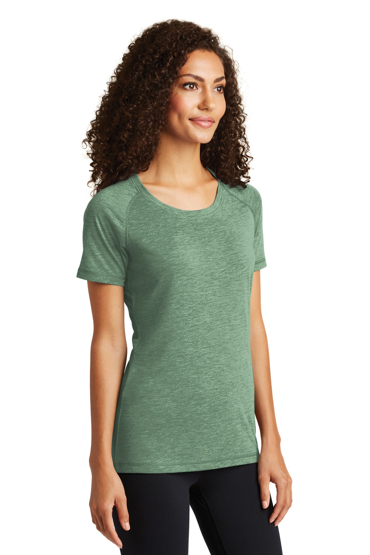 Sport-Tek Women's PosiCharge Tri-Blend Wicking Scoop Neck Raglan Tee. LST400 62