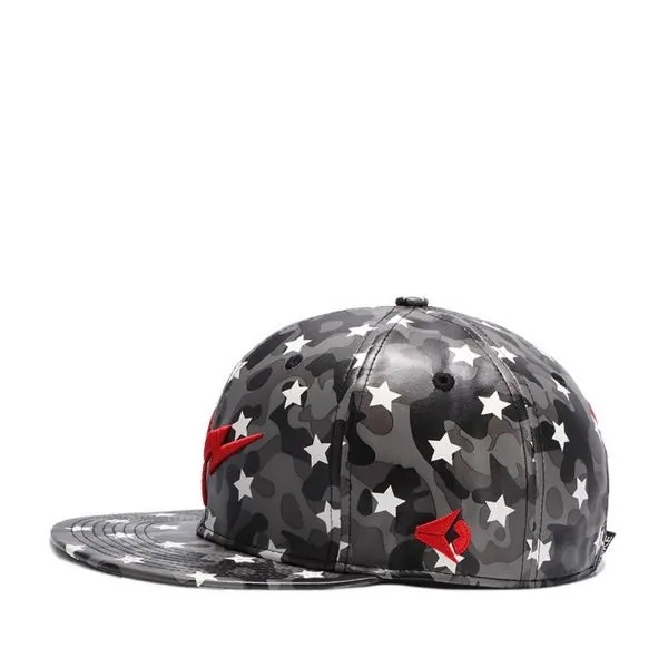 Custom All Over Print Leather Snapback Hat 2