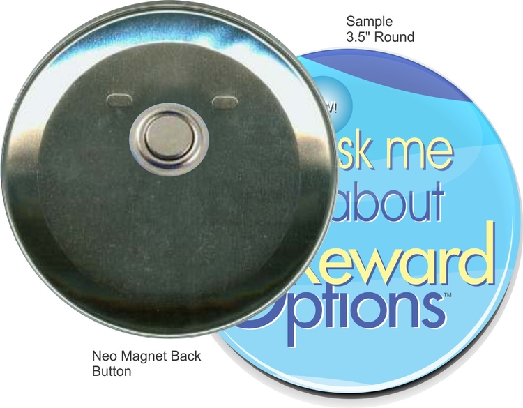 Neo Magnet 3 1/2 Inch Round Button 2