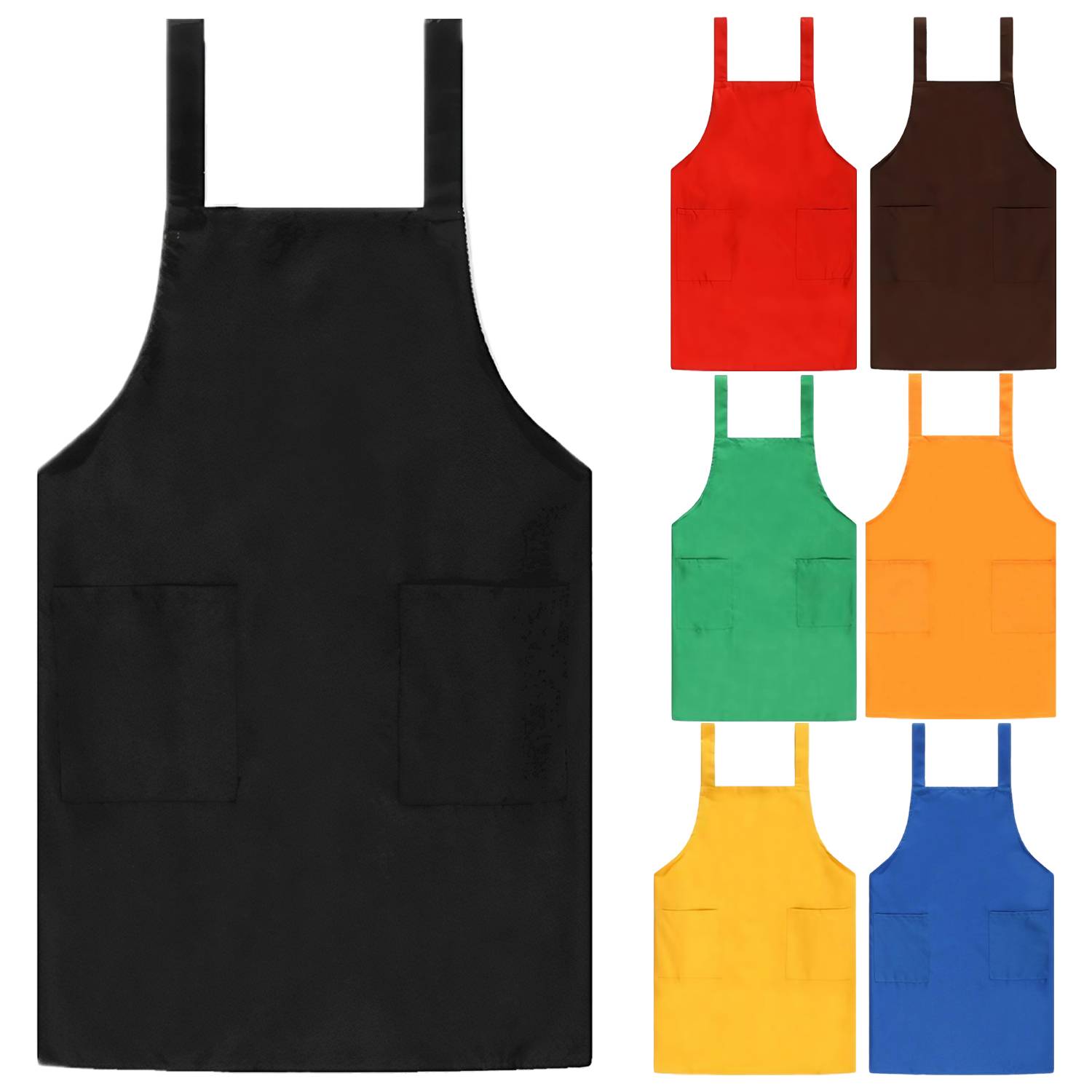 Kitchen Polyester Apron w/ 2 Pockets 16