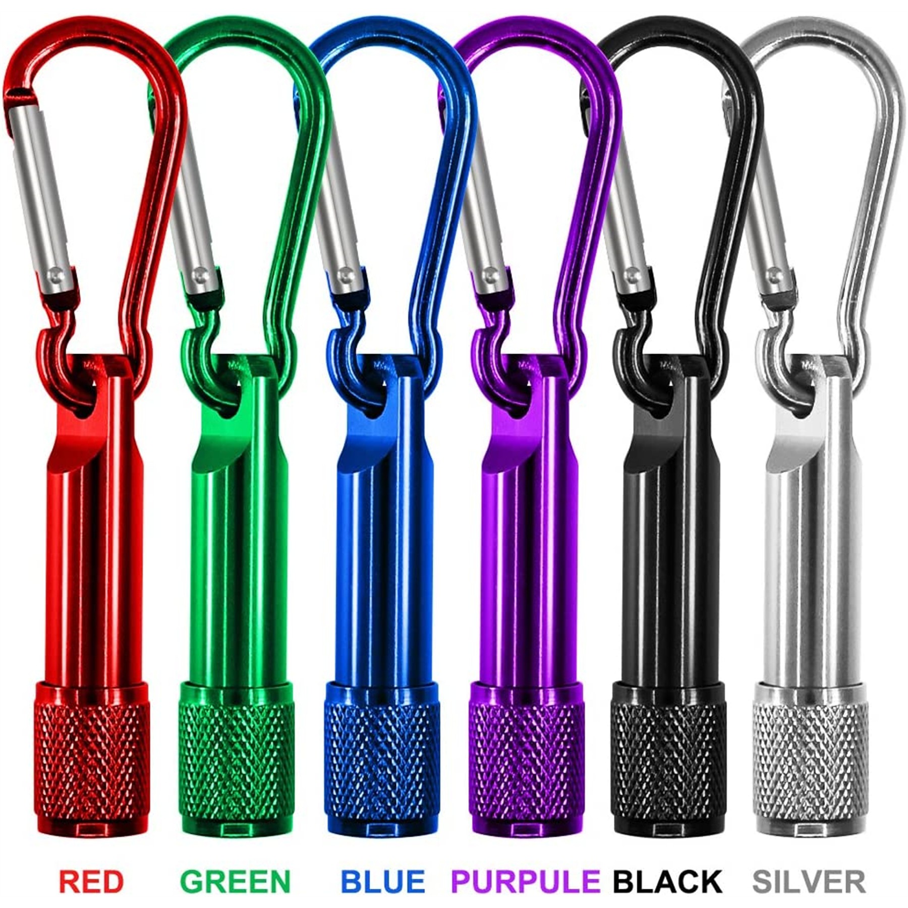 Mini Led Keychain Flashlight With Carabiner 6