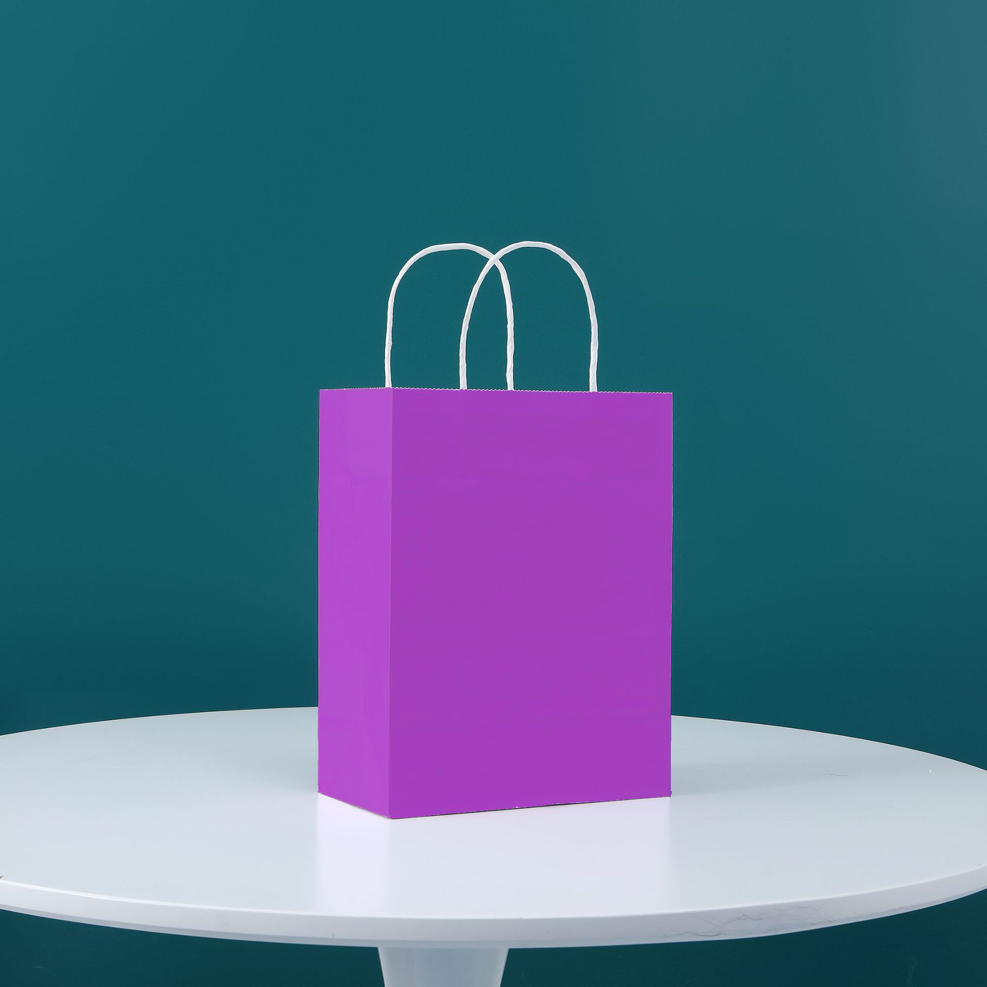 Small Size Kraft Paper Shopper Tote bags(5 7/8" * 3 1/8" * 8 1/4") 11