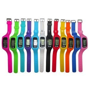 Sports Bracelet Watch With Pedometer Digital Display And Adjustable Band 27