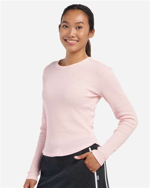Women's Waffle Knit Baby Long Sleeve T-Shirt - BW3103 14