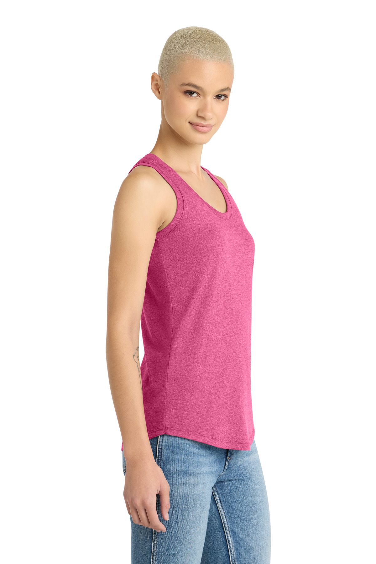 District Women's Perfect Tri Racerback Tank. DM138L 6