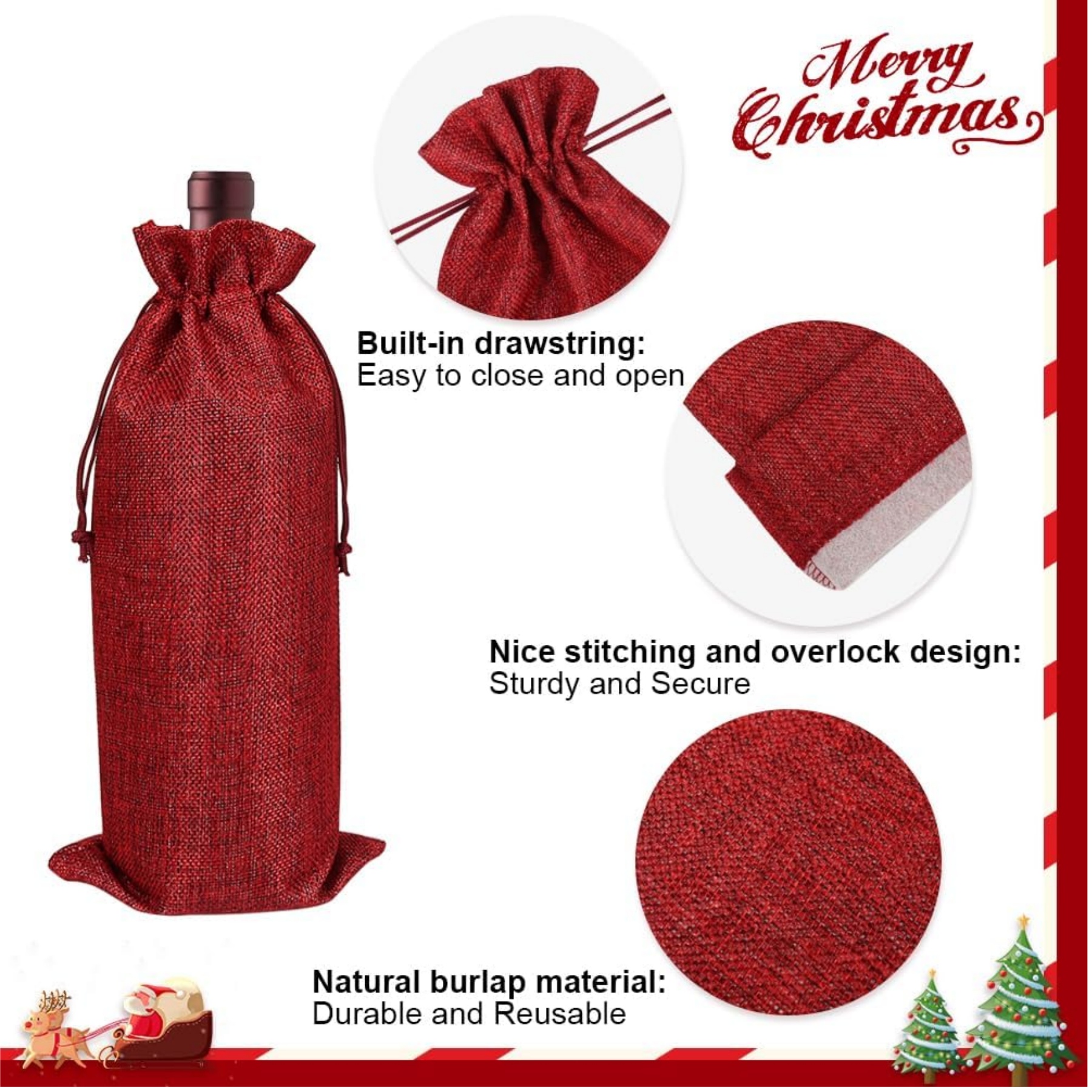 Wine Drawstring Bags 2
