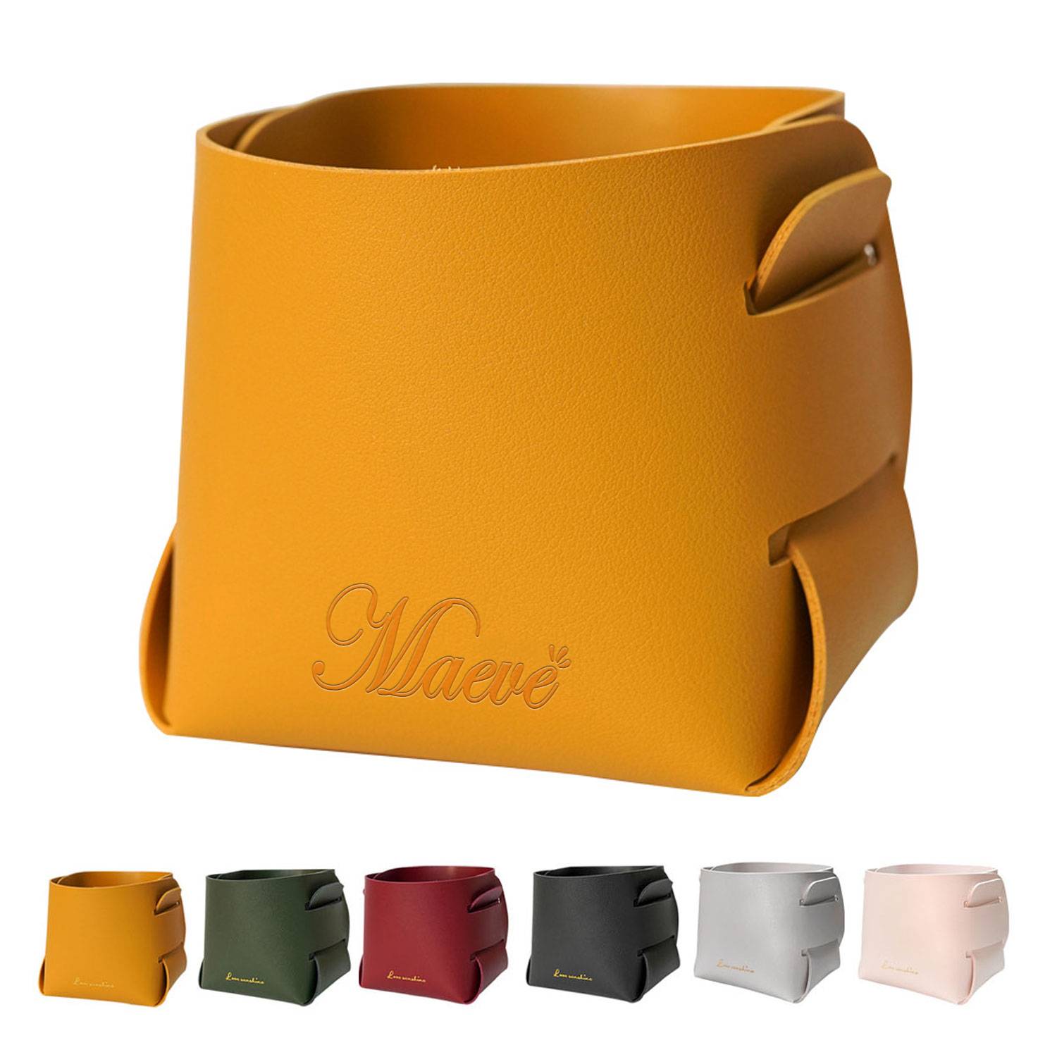 Detachable Leather Storage Basket 9