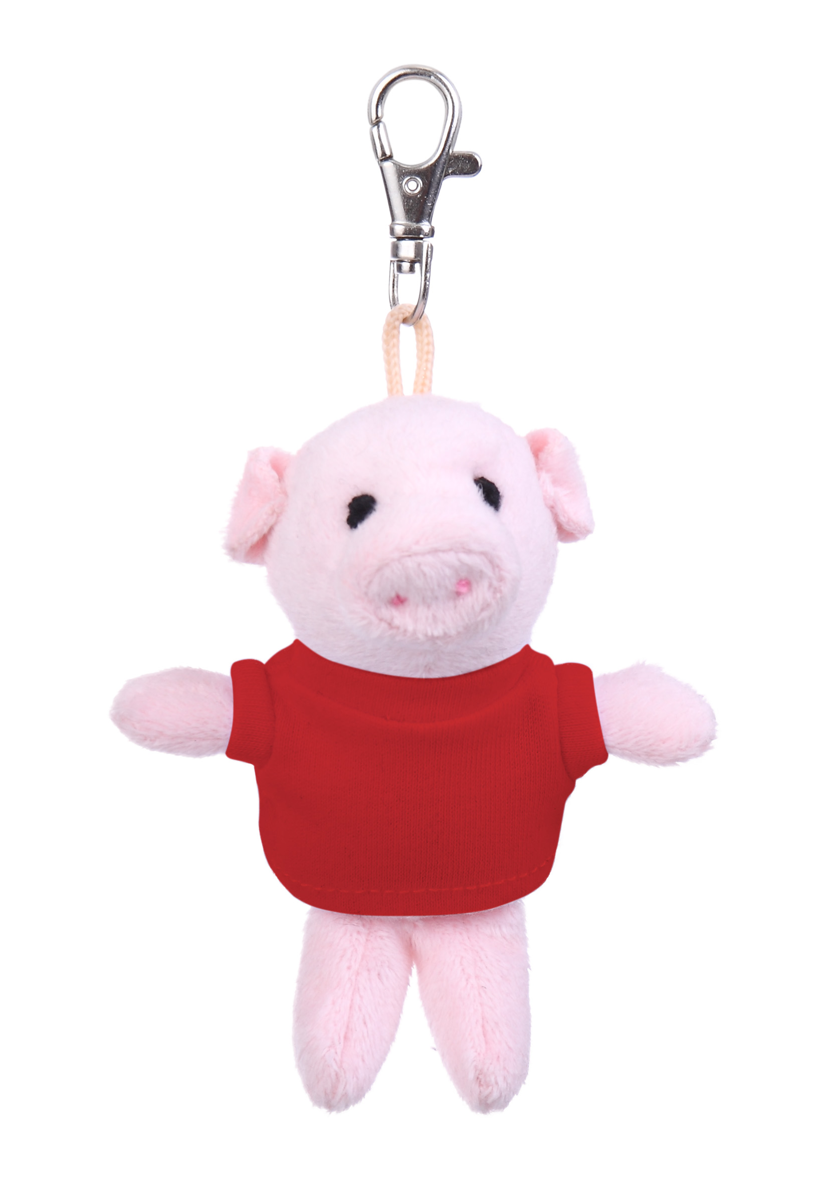 Soft Plush Pig Keychain with Tee 5