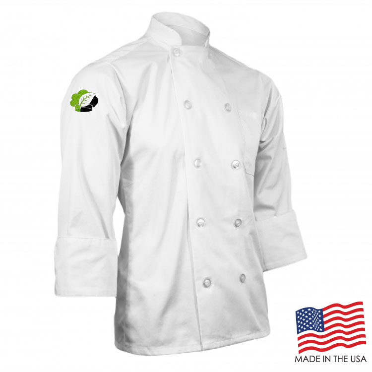 Classic Chef Coat with Long Sleeves (EMBROIDERED LOGO) 19