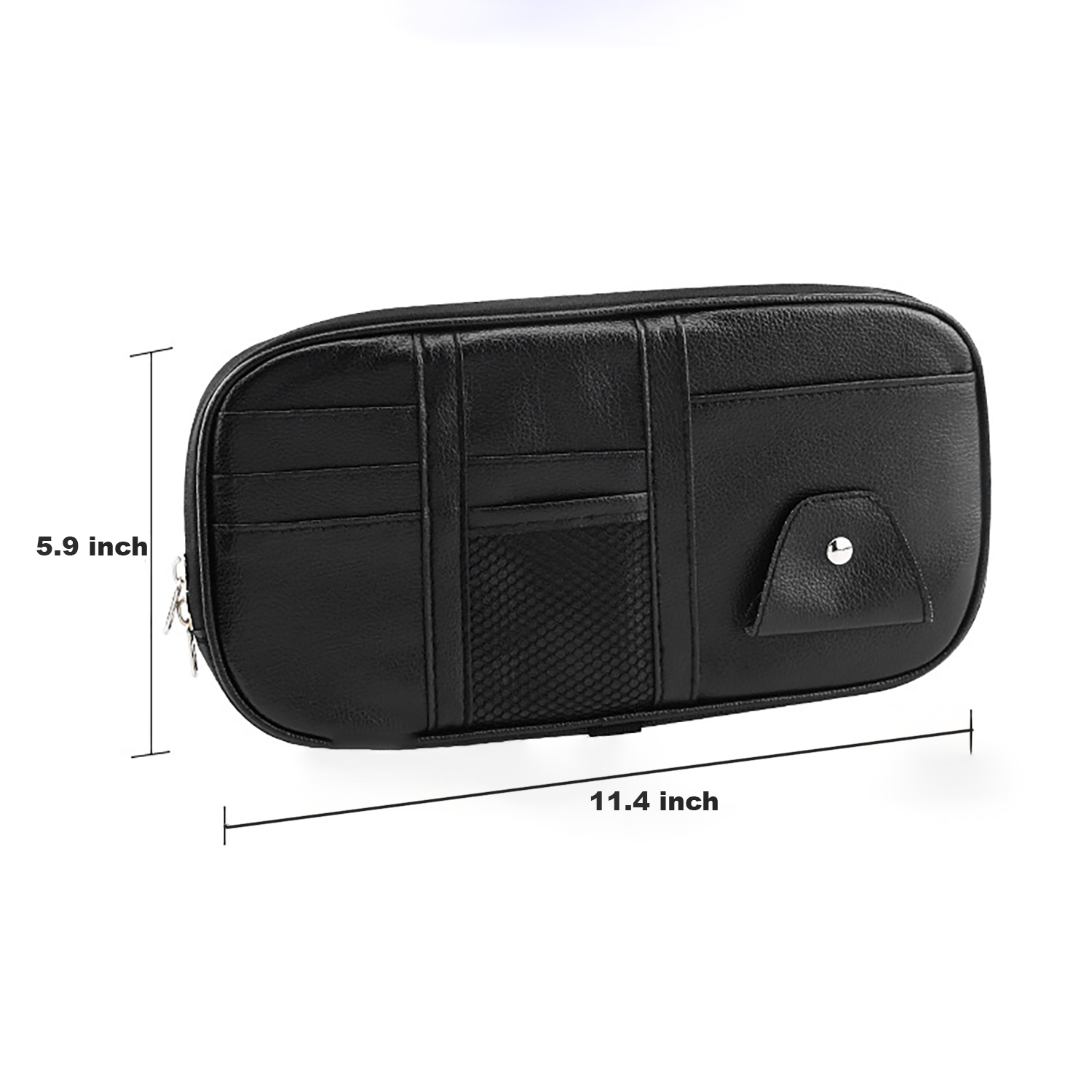 PU Leather Multi-Functional Car Sun Visor Organizer 3