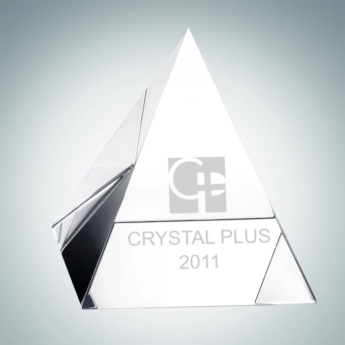 Pyramid Optic Crystal Paperweight 4