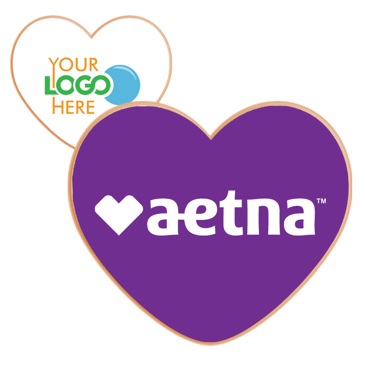 3.5" Heart Logo Sugar Cookie 1