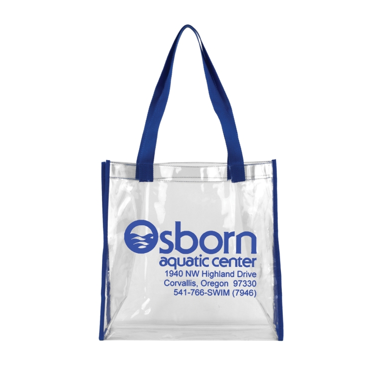 12" W x 12" H x 6" Gusset - "Matterhorn" Clear Vinyl Stadium Compliant Tote Bag 10