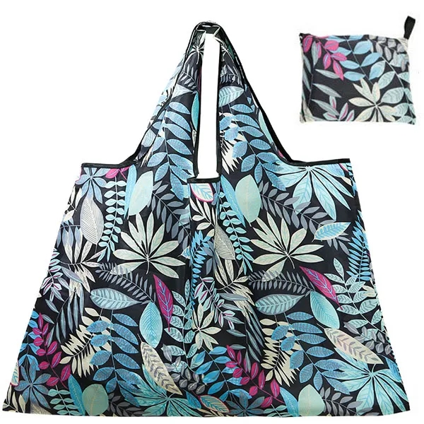 Extra-Large Reusable Foldable Grocery Tote Bags - Full Color 9