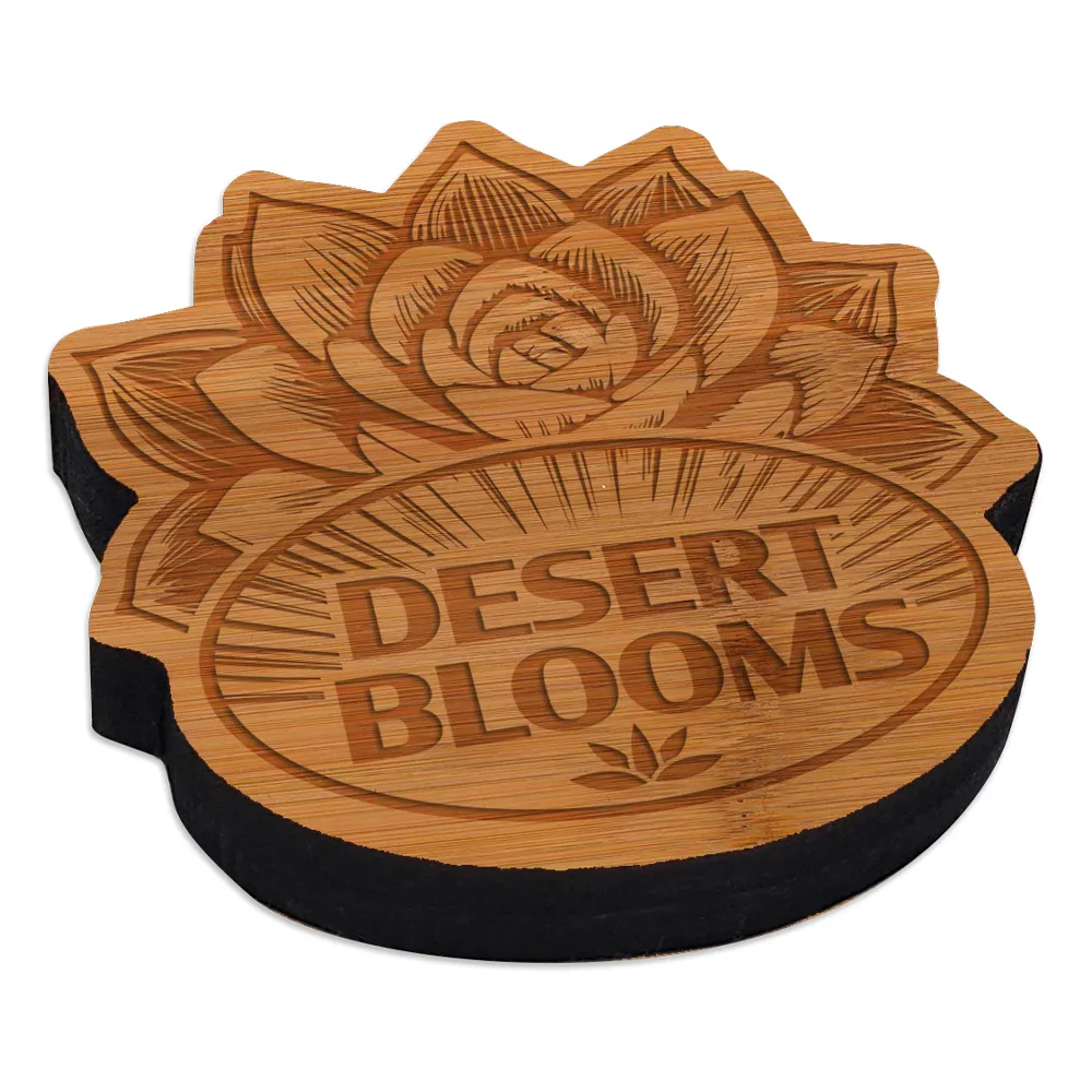 Custom Laser Etched Bamboo Magnets