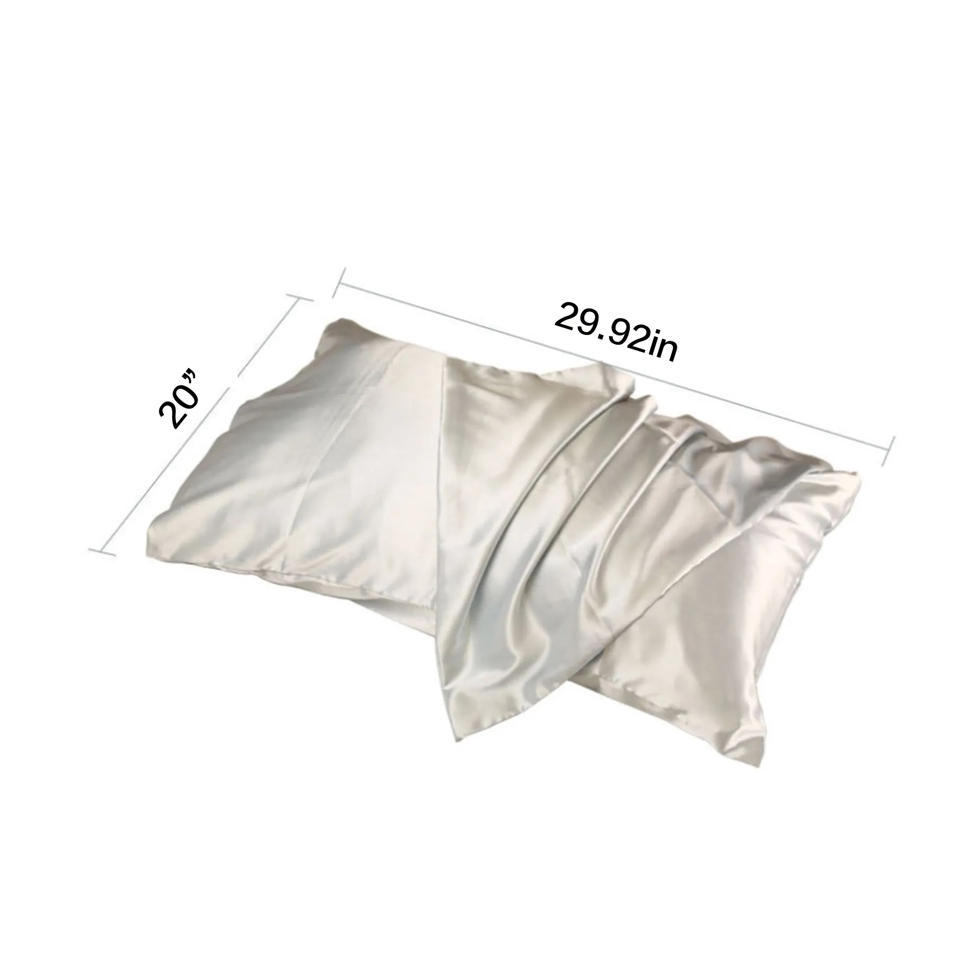 Faux Silk Solid Color Envelope Pillowcase 4