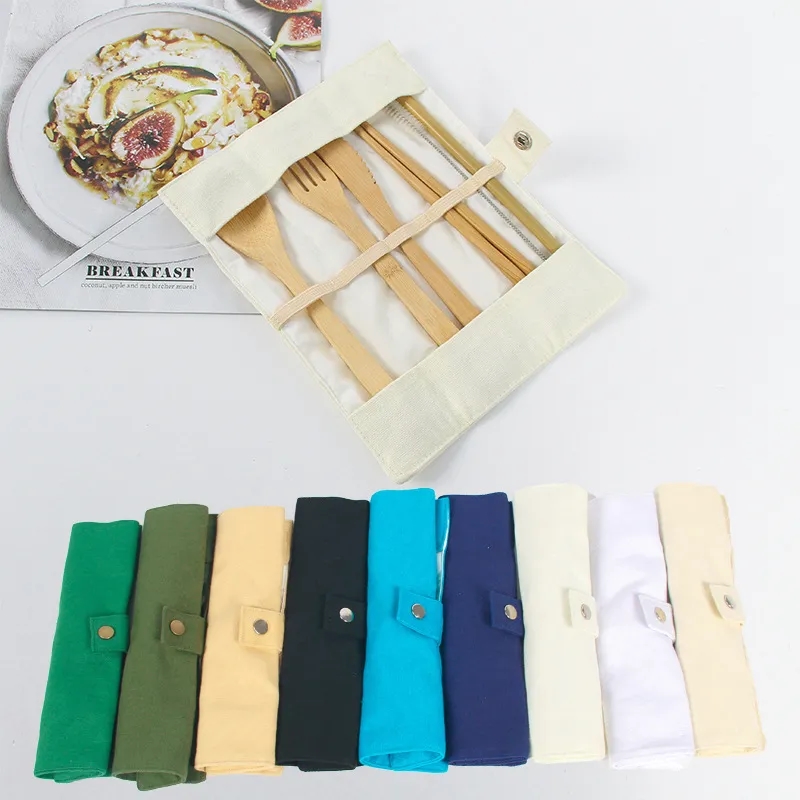 Bamboo Cutlery Travel Set 5