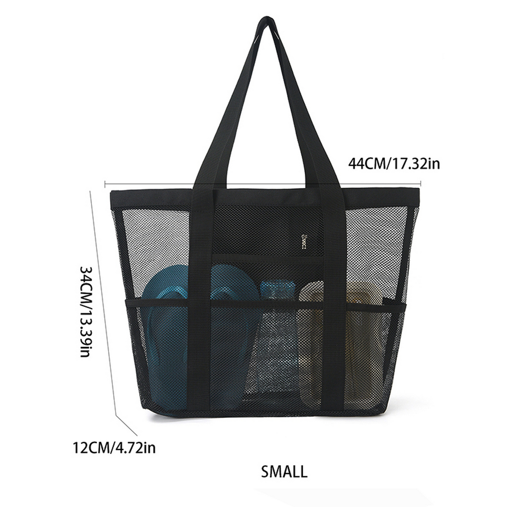 Large Capacity Travel Beach Mesh Shoulder Tote Bag 6