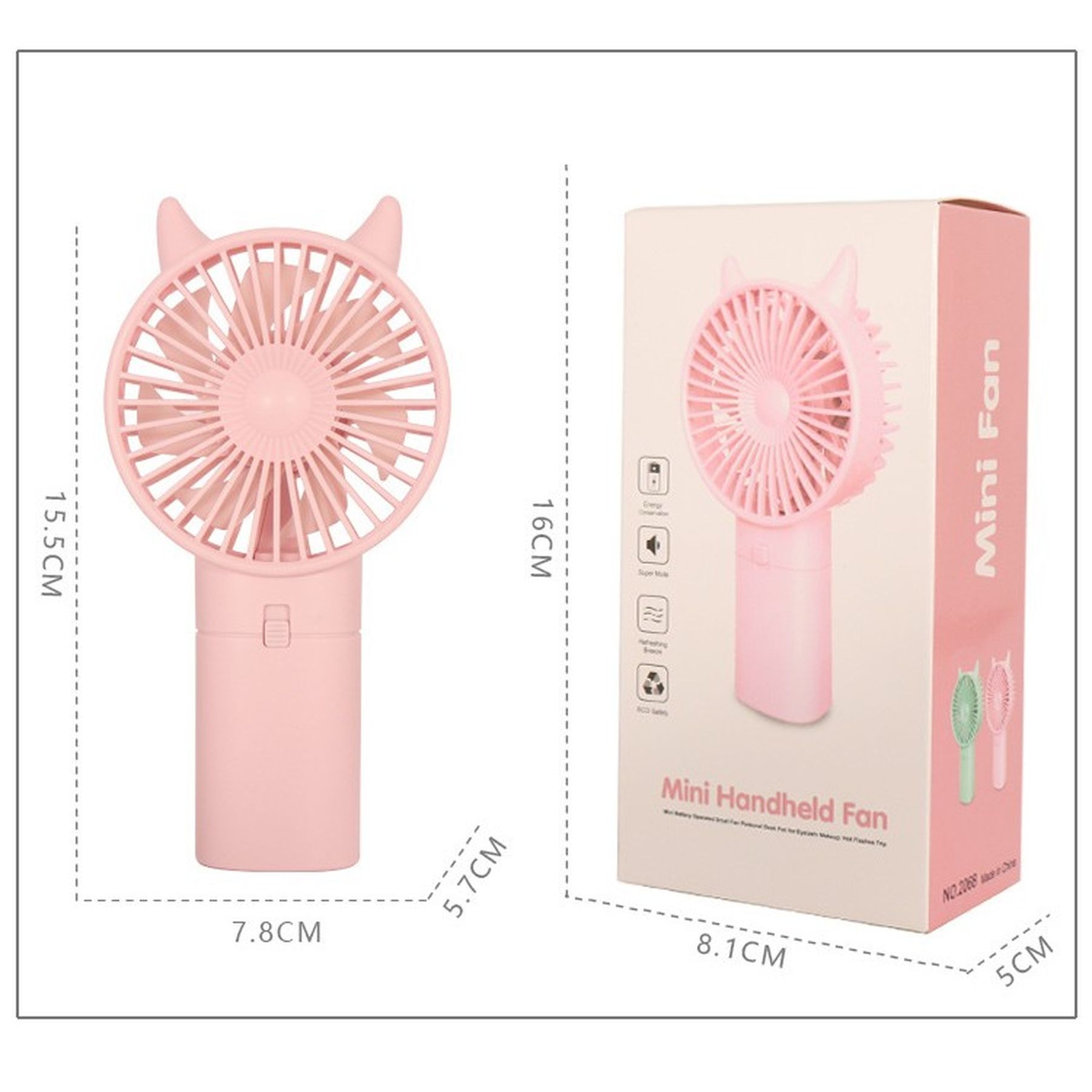Battery Operated Mini Handheld Fan 7