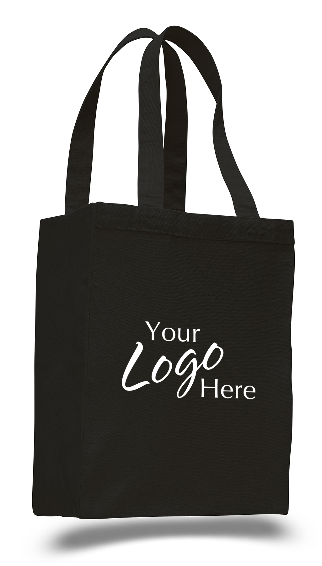 Canvas Shopping Tote Bag 10.5" W x 14" H with 5" Gusset, custom tote bag with logo imprint 9