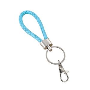 Rotated Ring Weaved PU Leather Keychain Key Organization 14