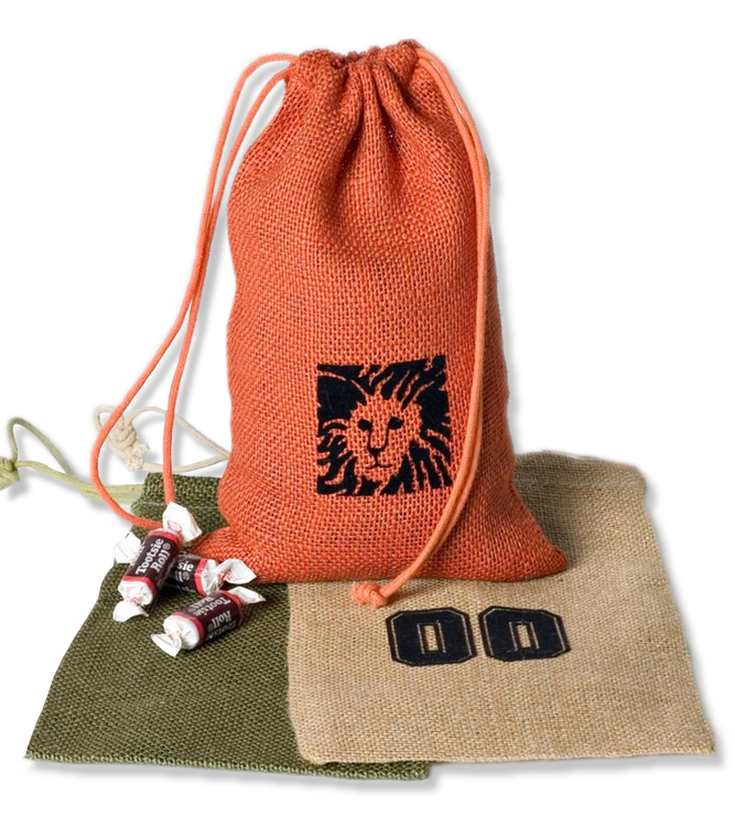 Colored Jute/ Burlap Drawstring Bag 6x10" 1