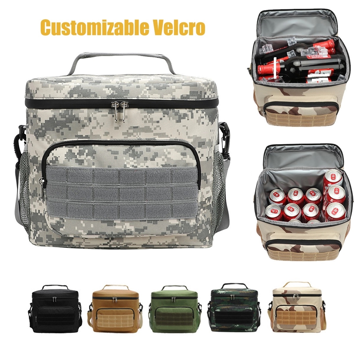 Camo Insulated Lunch Cooler Bag 7