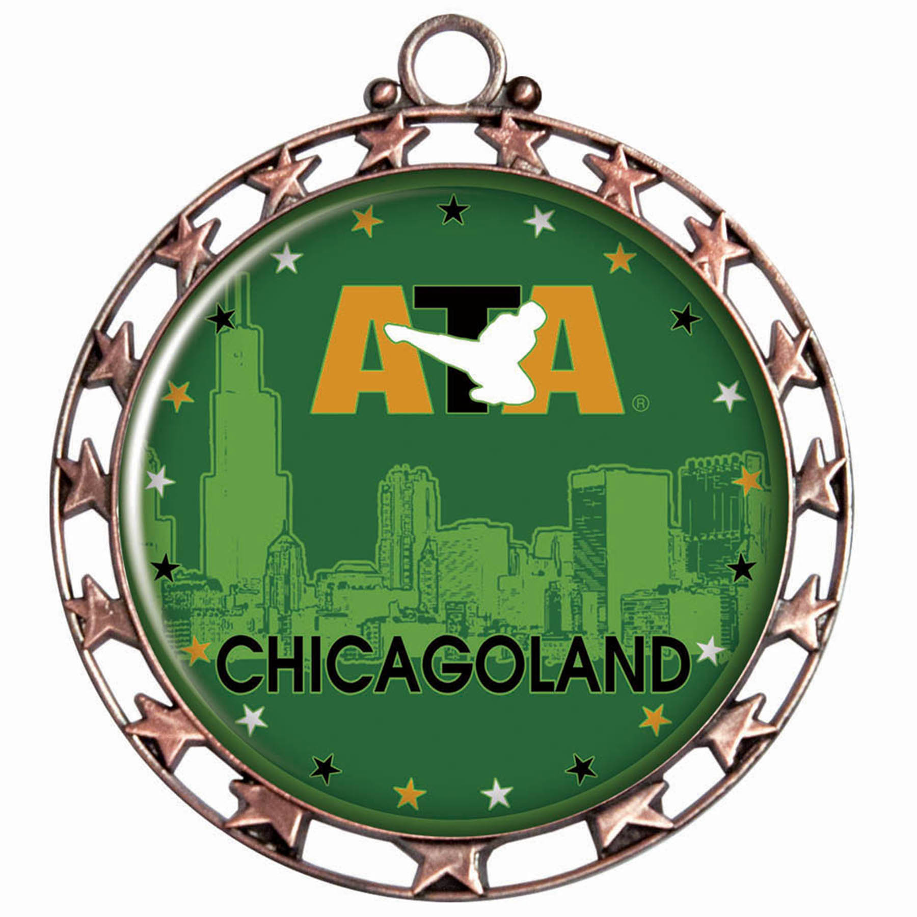 Digistock Medals: Star Cut Out Border with 2" DIA Insert 1