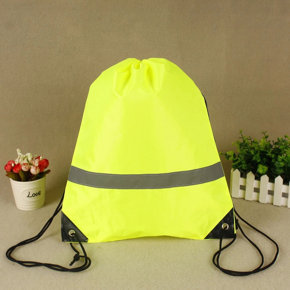 Promotional Polyester Reflective Drawstring Bag 8