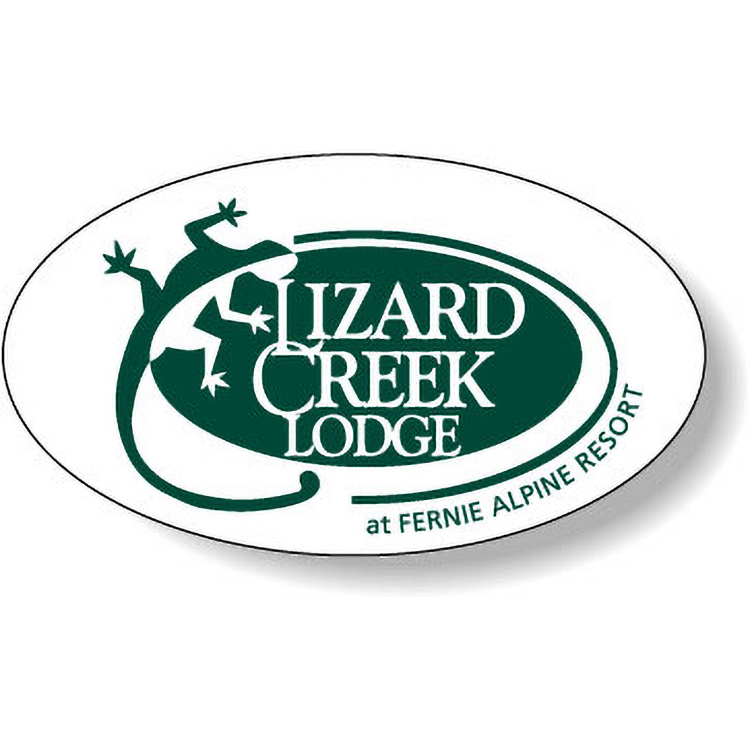 Stock Shape White Gloss Block-out Roll Labels - Oval (1" x 1.75") Spot Colour Flexo printed