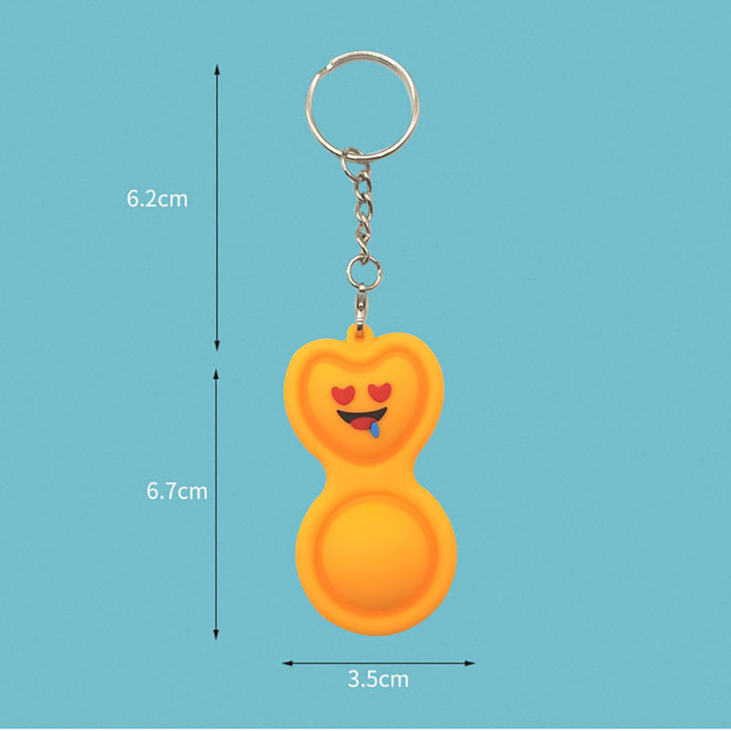 2 Bubbles Push Pop Fidget Sensory w/Keychains 17