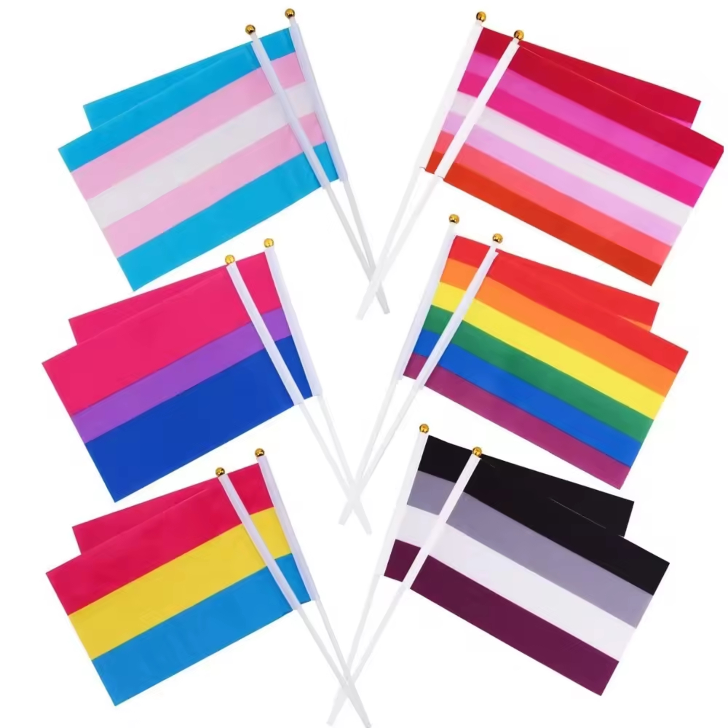 9" x 6" Hand Waving Flag Banner 8