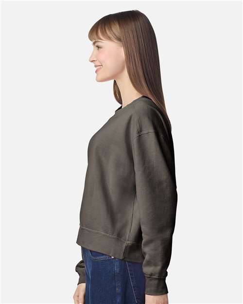 Women's Garment-Dyed Mid-Length Crewneck Sweatshirt - 1566L 29