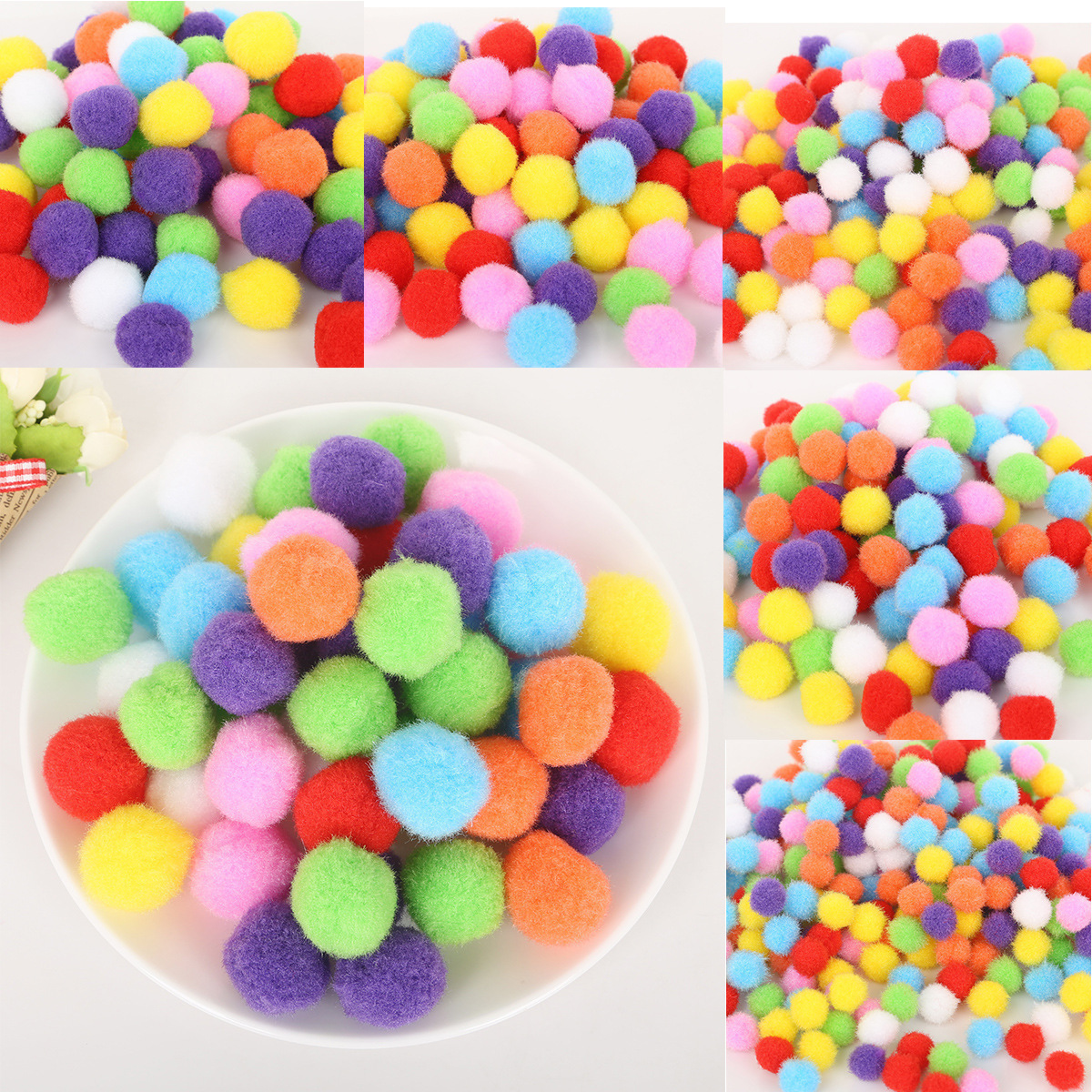 Soft and Fluffy Craft Pom Pom Balls ( 500 pieces ) 7