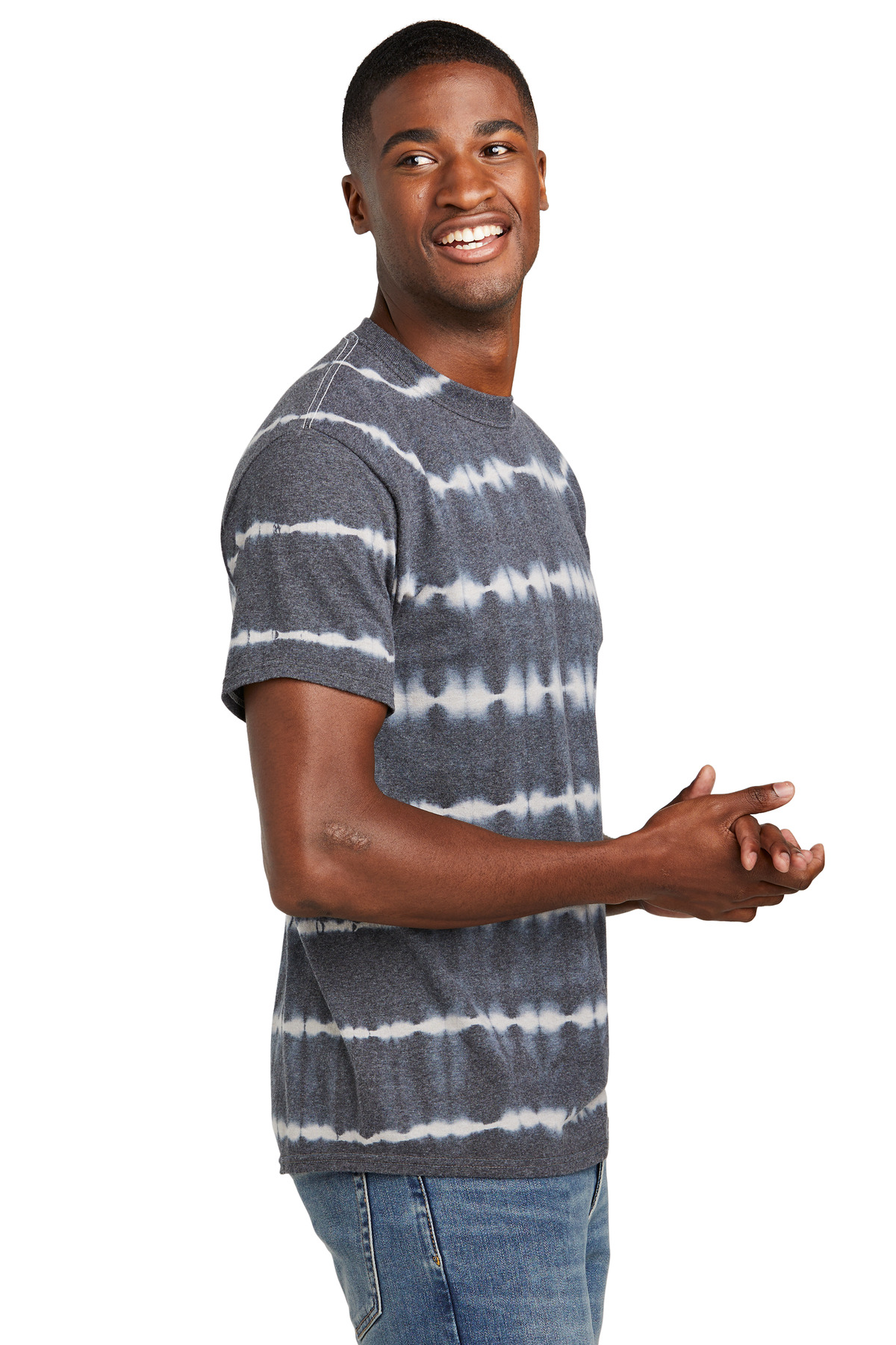 Port & Co Allover Stripe Tie-Dye Tee PC142 20