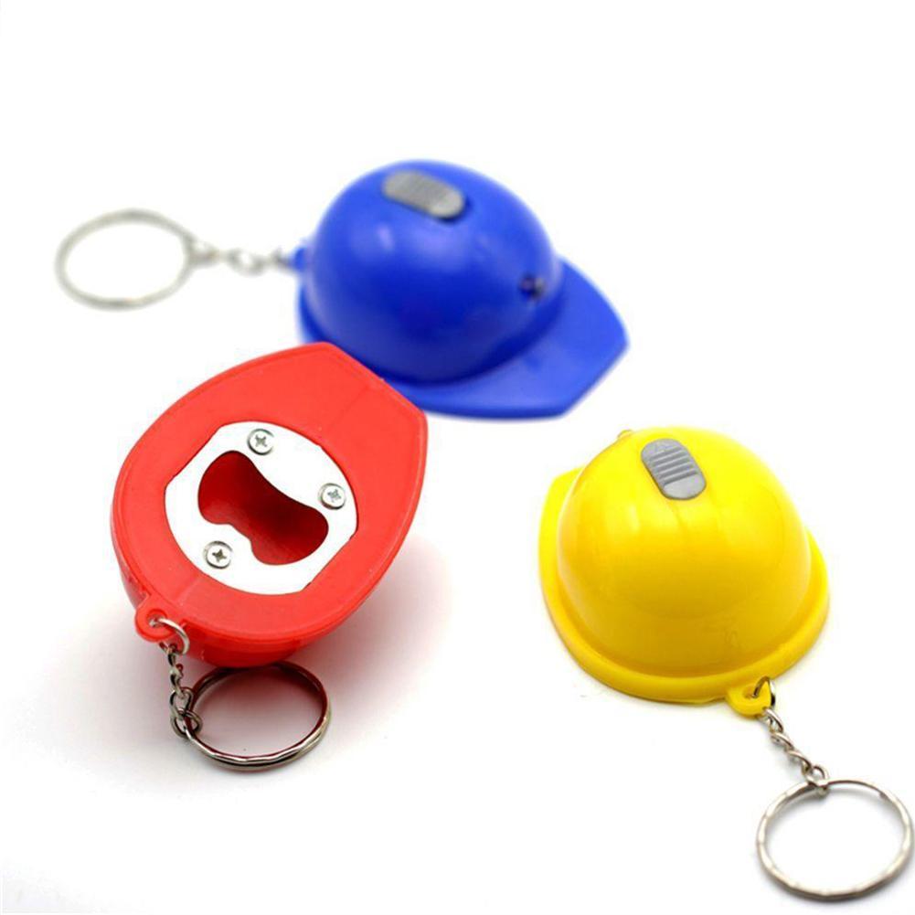 LED Safety Helmet Bottle Opener Keychain 1