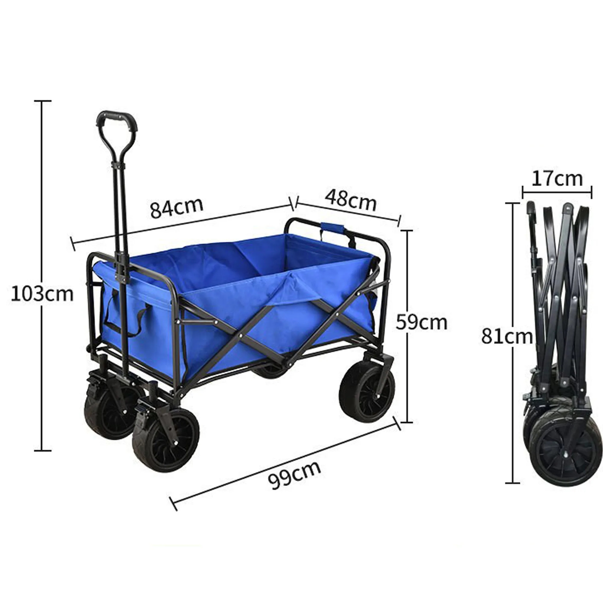 Large Capacity Folding Wagon Platform Structure Hand Carts 6