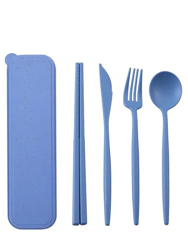 4-Piece Wheat Straw Cutlery 5