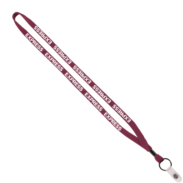 1/2" Cotton Lanyard with Metal Crimp & Split-Ring 39